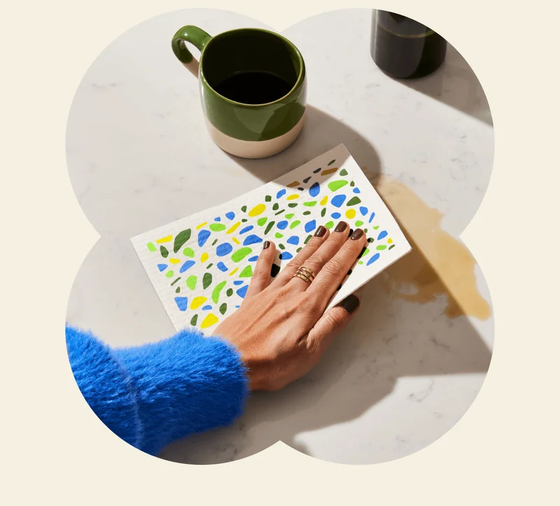 Image: Cleaning up kitchen spills with the Dream Cloth