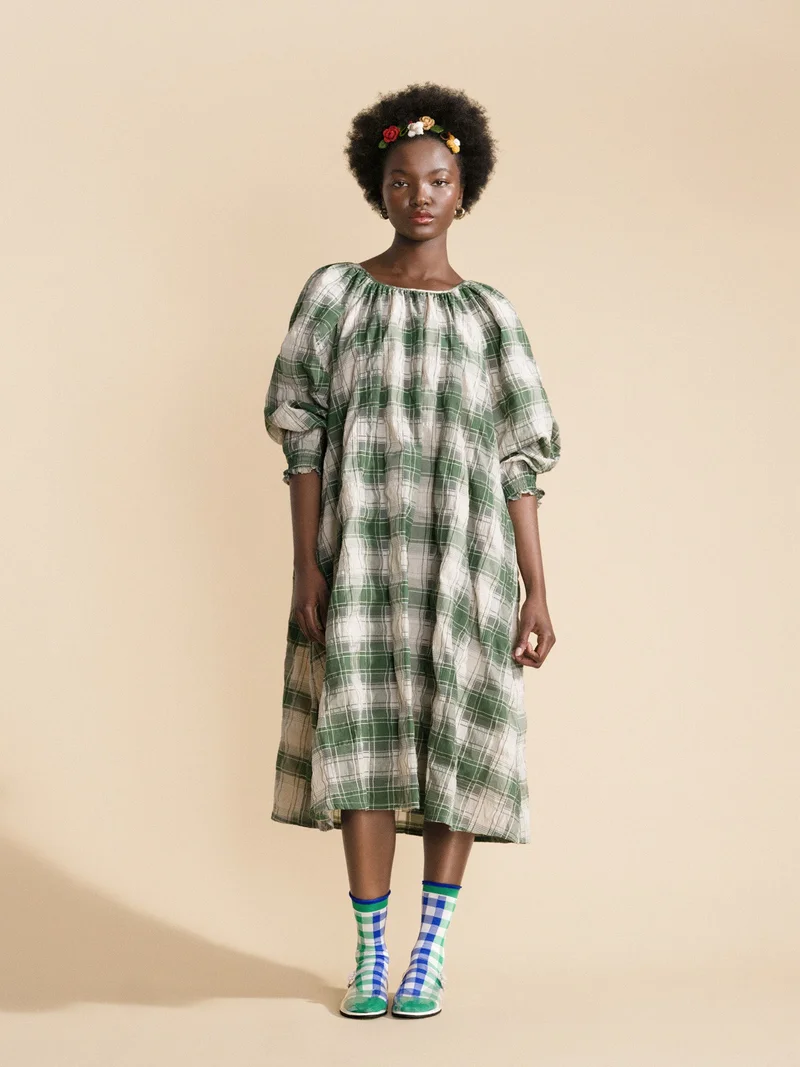 Image of Flora Plaid Dress