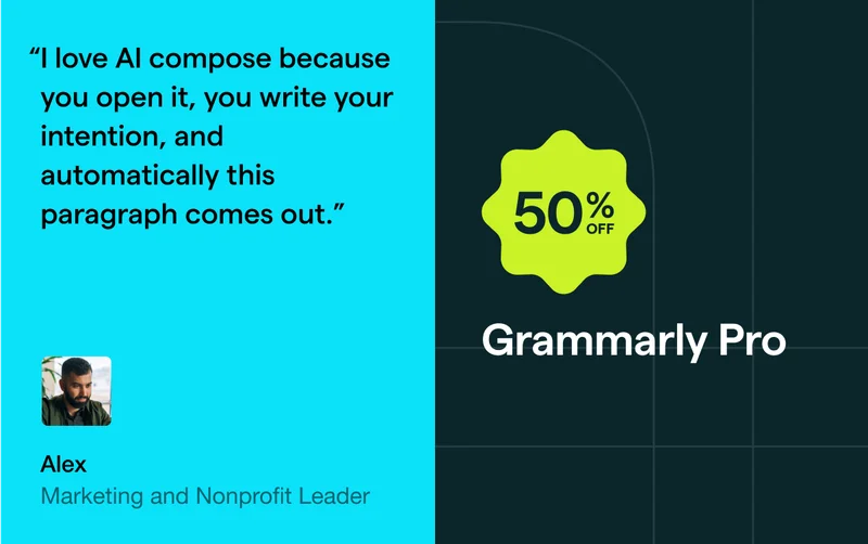 50% OFF Grammarly Pro