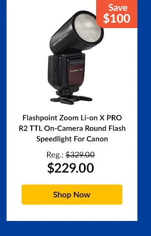 Flashpoint Zoom Li-on X PRO R2 TTL On-Camera Round Flash Speedlight For Canon