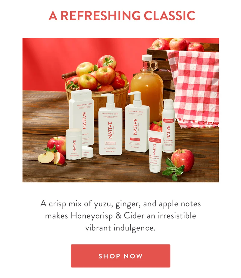 A REFRESHING CLASSIC | A crisp mix of yuzu, ginger, and apple notes makes Honeycrisp & Cider an irresistible vibrant indulgence. | SHOP NOW