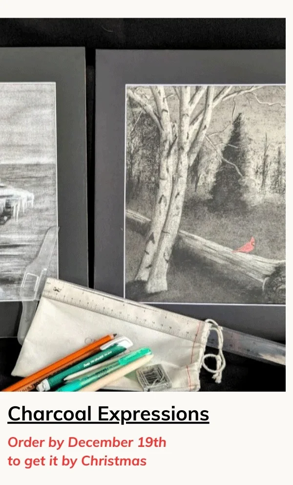 Charcoal Expressions Drawing Art Box
