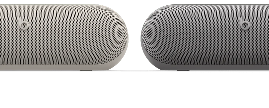 Top angled view of the special edition Beats Pill in Dark Gray