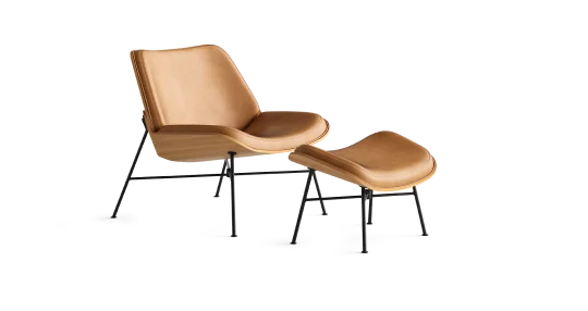 Vesper Fabric & Wood Lounge Chair