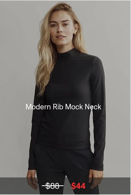 Modern Rib Mock Neck