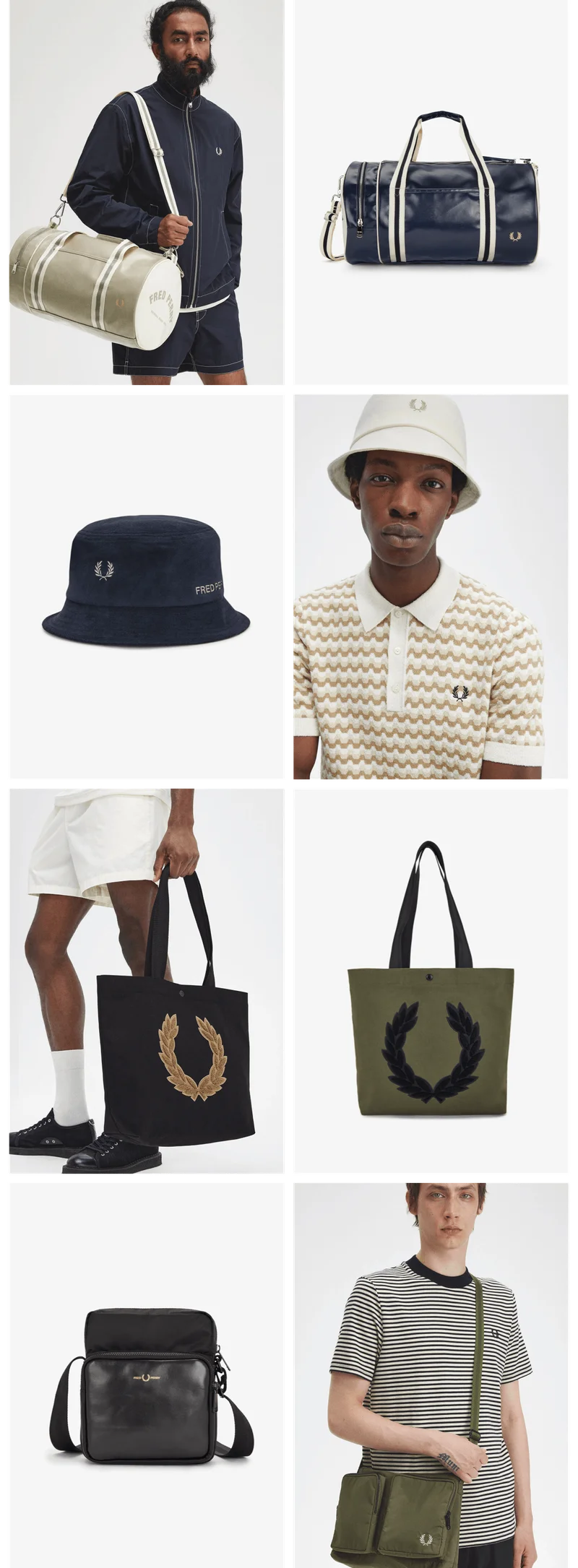 Varied Fred Perry accessories