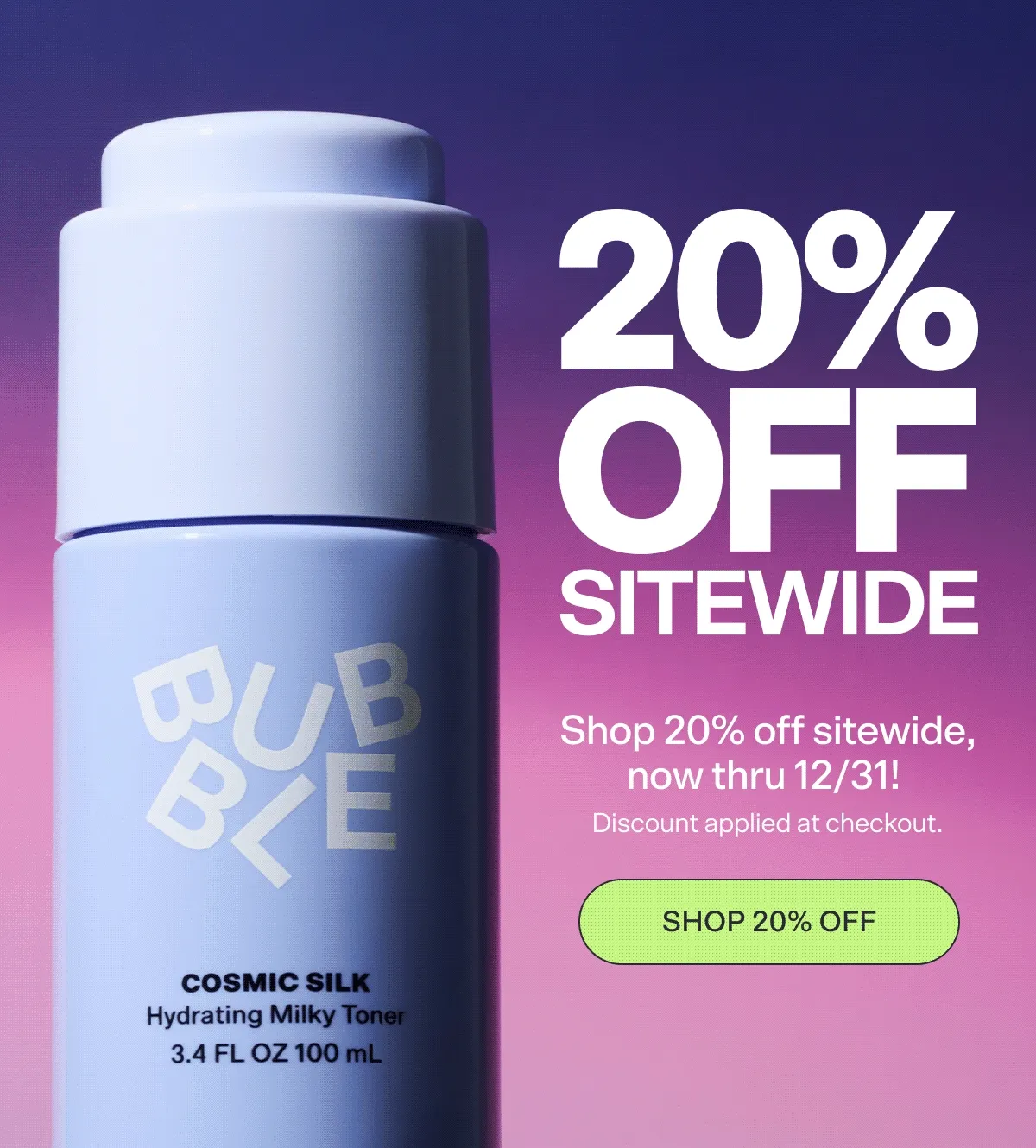 Get 20% Off  Shop 20% off sitewide, now thru 12/31! Discount applied at checkout.  SHOP 20% OFF