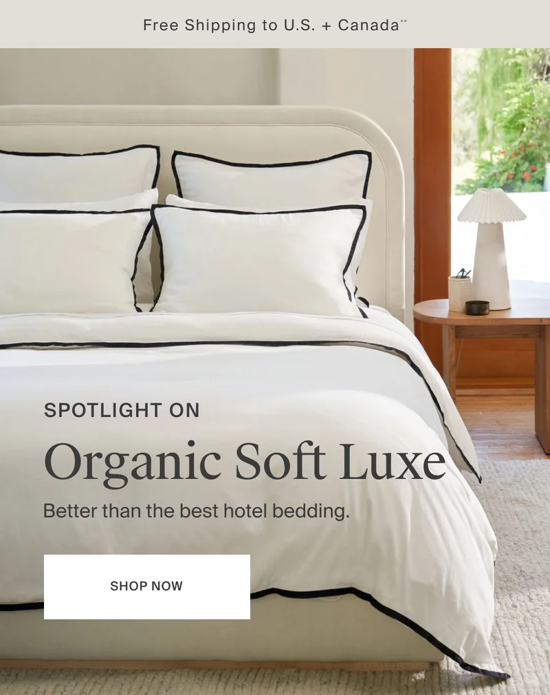 Shop Organic Soft Luxe Bedding