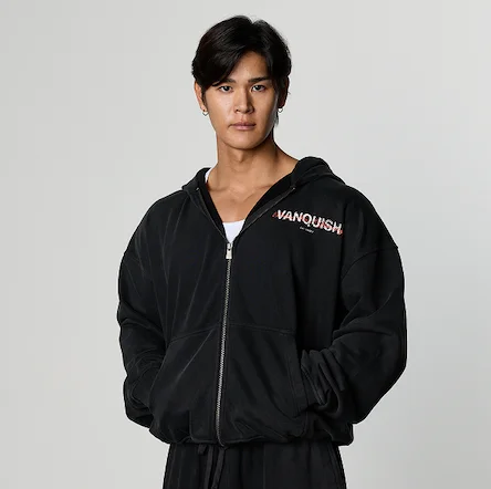 SHINTARO HIBISCUS ZIP THRU HOODIE