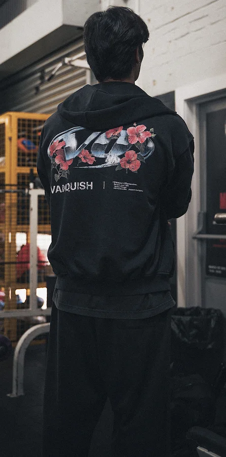 SHINTARO HIBISCUS ZIP THRU HOODIE