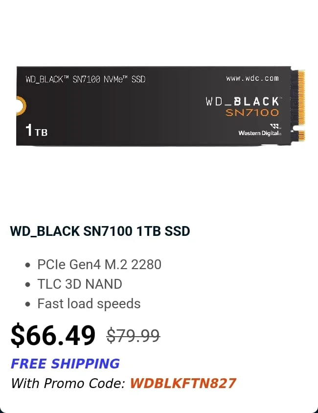WD_BLACK SN7100 1TB SSD