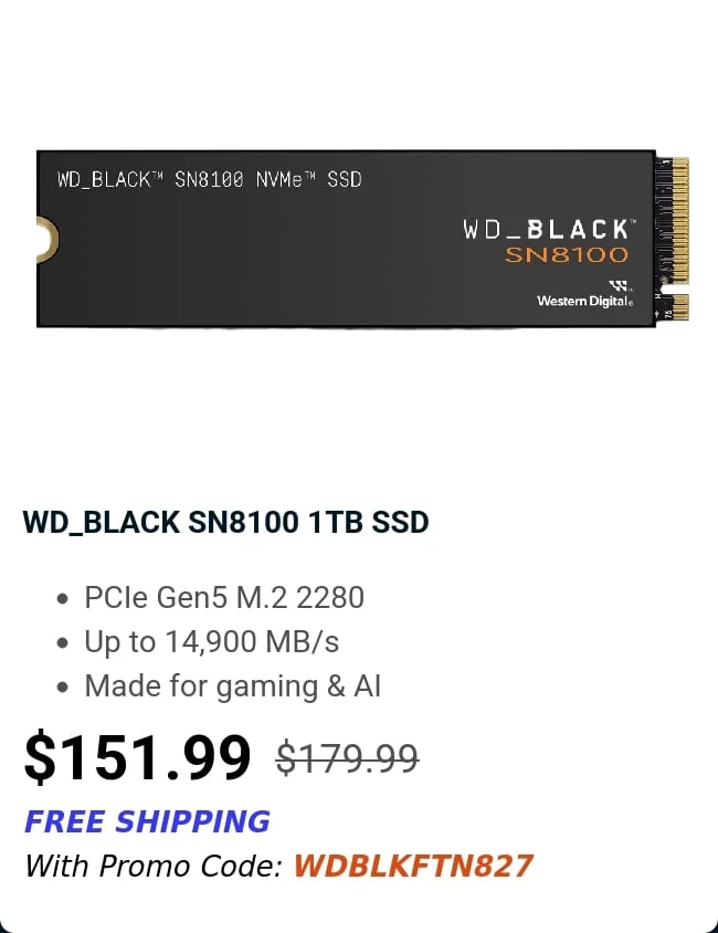 WD_BLACK SN8100 1TB SSD