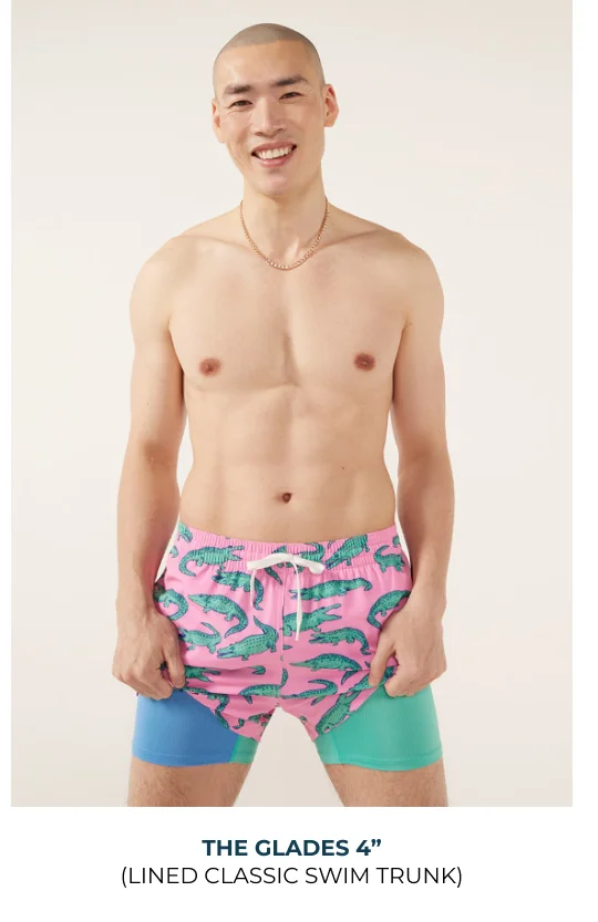 Lined Classic Swim Trunk: The Glades 4"