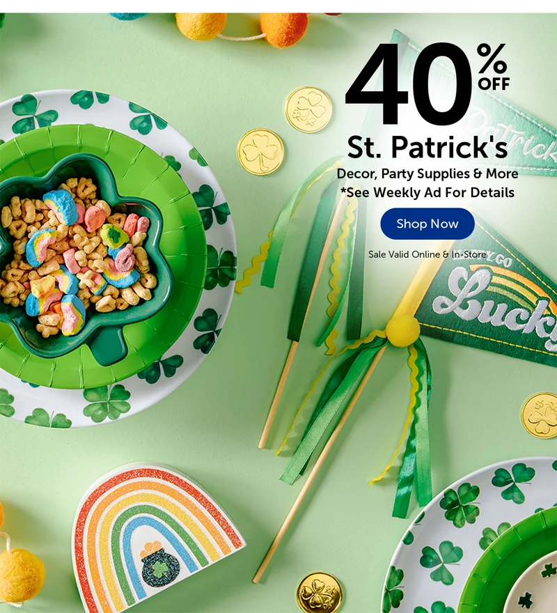 40% Off St. Patrick's - Selection Will Vary By Store