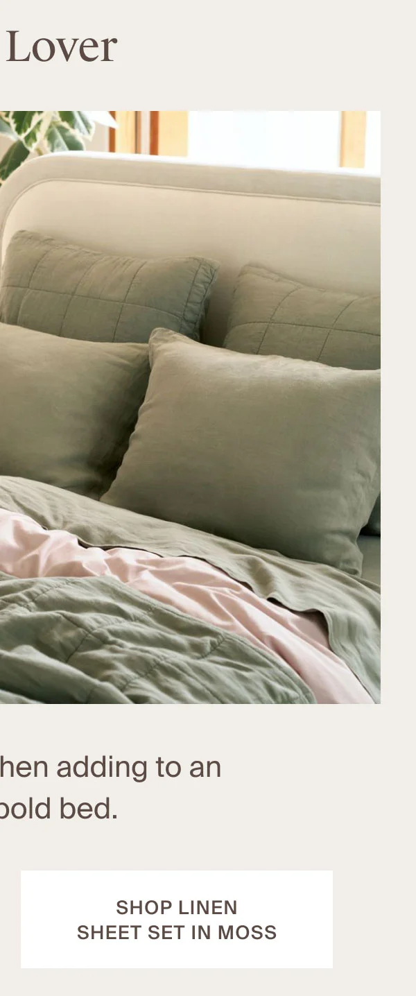 Linen Sheet Set in Moss