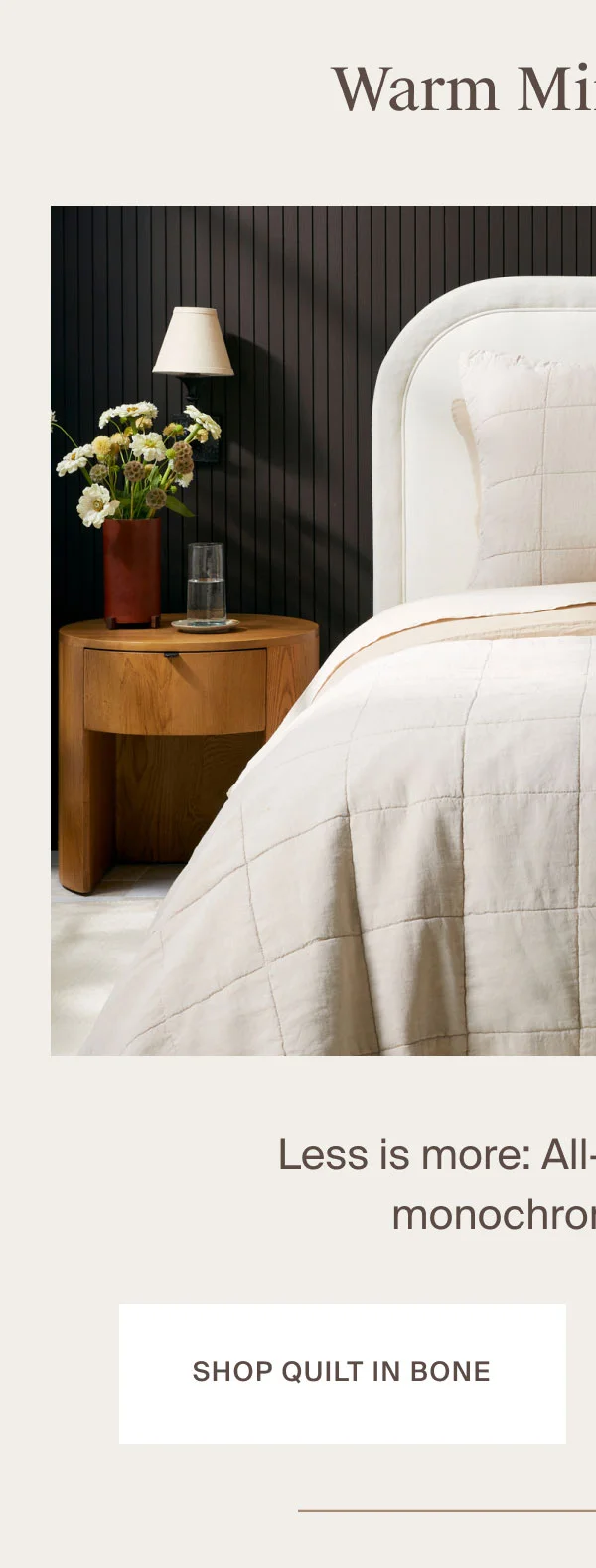 Linen Box Quilt in Bone