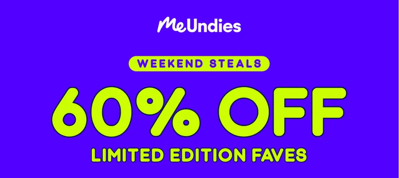 MeUndies | Weekend Steals | 60% Off