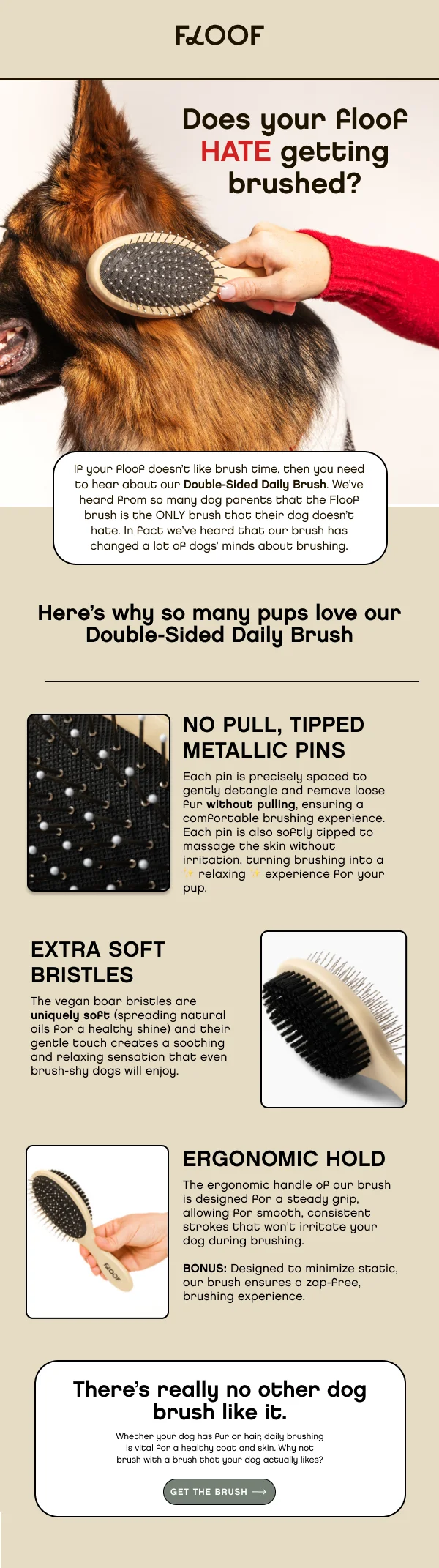 Floof Double Sided Daily Brush