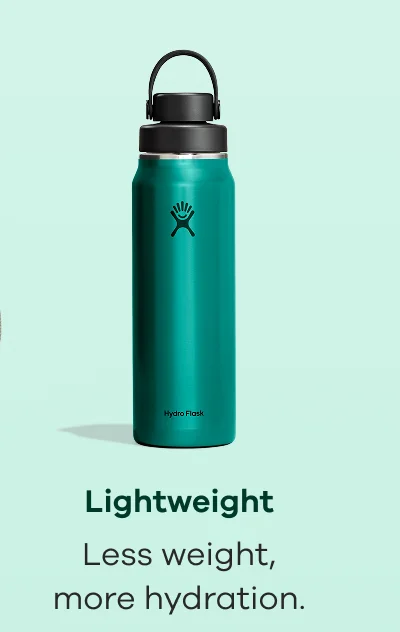 Lightweight. Less weight, more hydration.