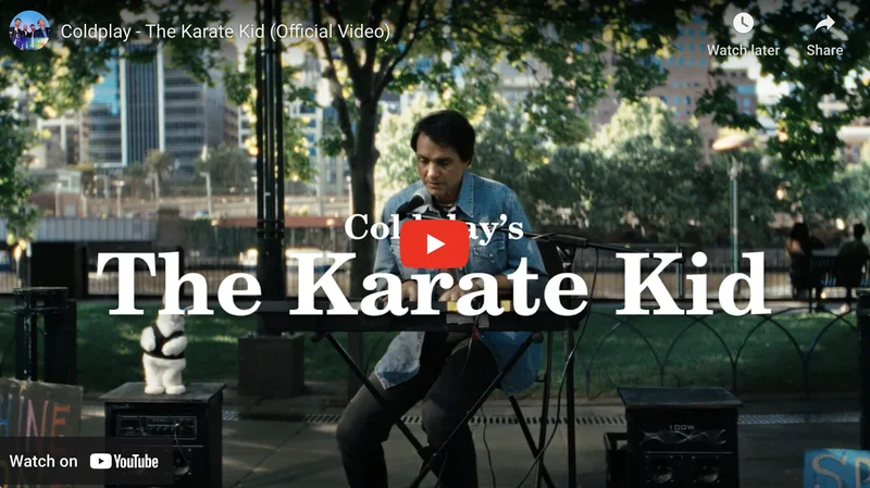 Coldplay - The Karate Kid Video Image