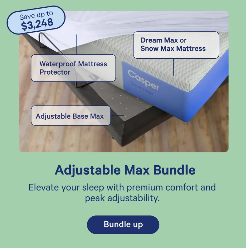 Adjustable Max Bundle; Elevate your sleep with premium comfort and peak adjustability.