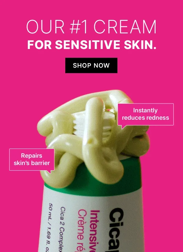 Our #1 cream for sensitive skin. | SHOP NOW | Instantly reduce redness | Repairs skin's barrier