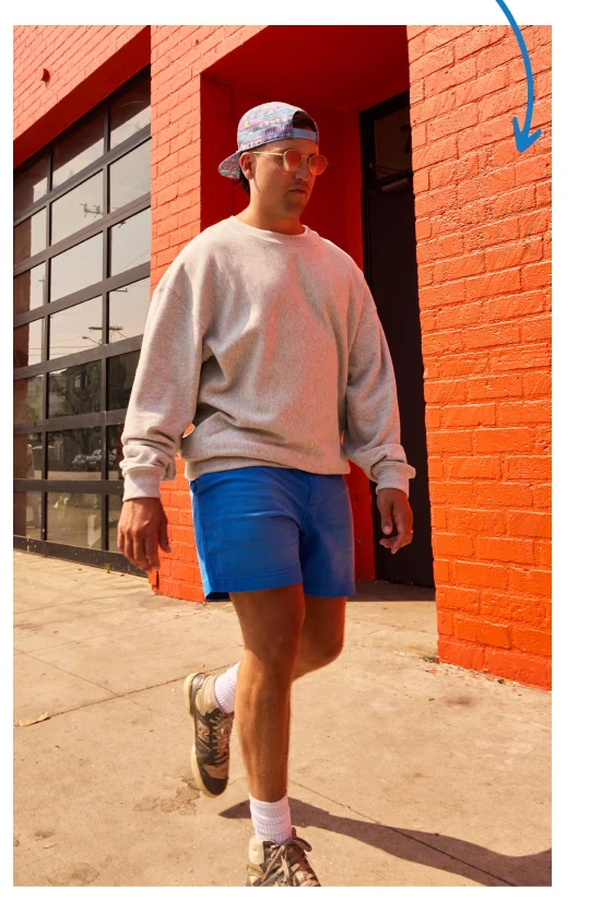 Originals Stretch Short: The Seeing Blues 5.5"