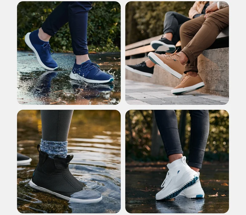 Quadrant graphic of people wearing their Vessis.