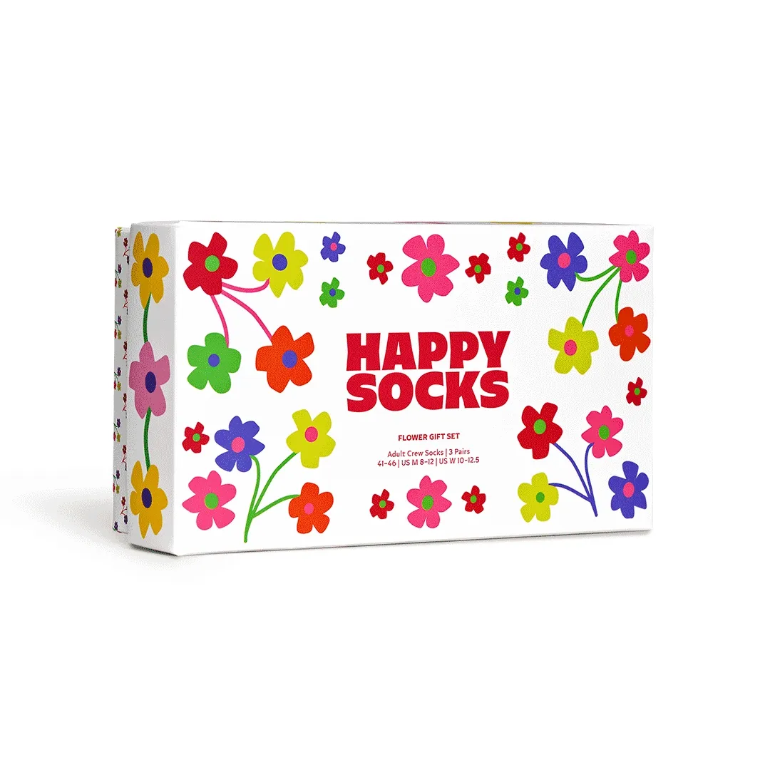 3-Pack Flower Socks Gift Set