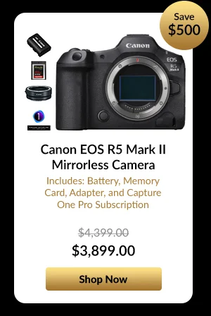 Canon EOS R5 Mark II Mirrorless Camera  Includes Battery, Memory Card, Adapter, and Capture One Pro Subscription