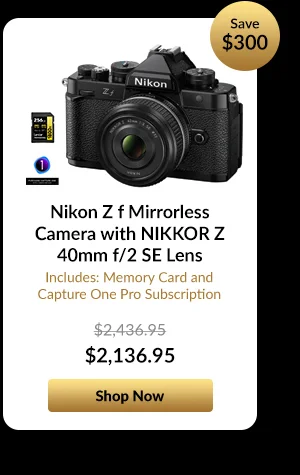 Nikon Z f Mirrorless Camera with NIKKOR Z 40mm f/2 SE Lens  Includes Memory Card and Capture One Pro Subscription