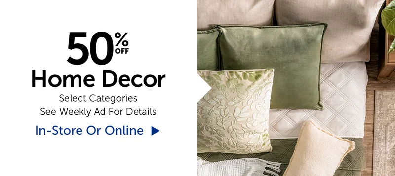 50% Off Home Decor - Select Categories
