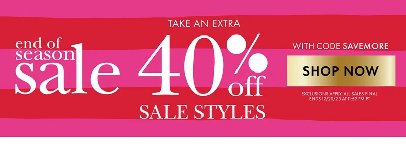 Take An Extra 40% Off Sale Styles With Code discount code