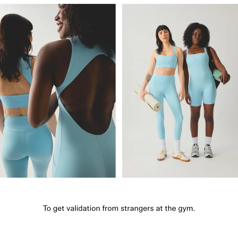 To get validation from strangers at the gym.