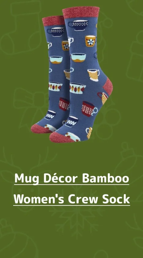 Mug Décor Bamboo Women's Crew Sock