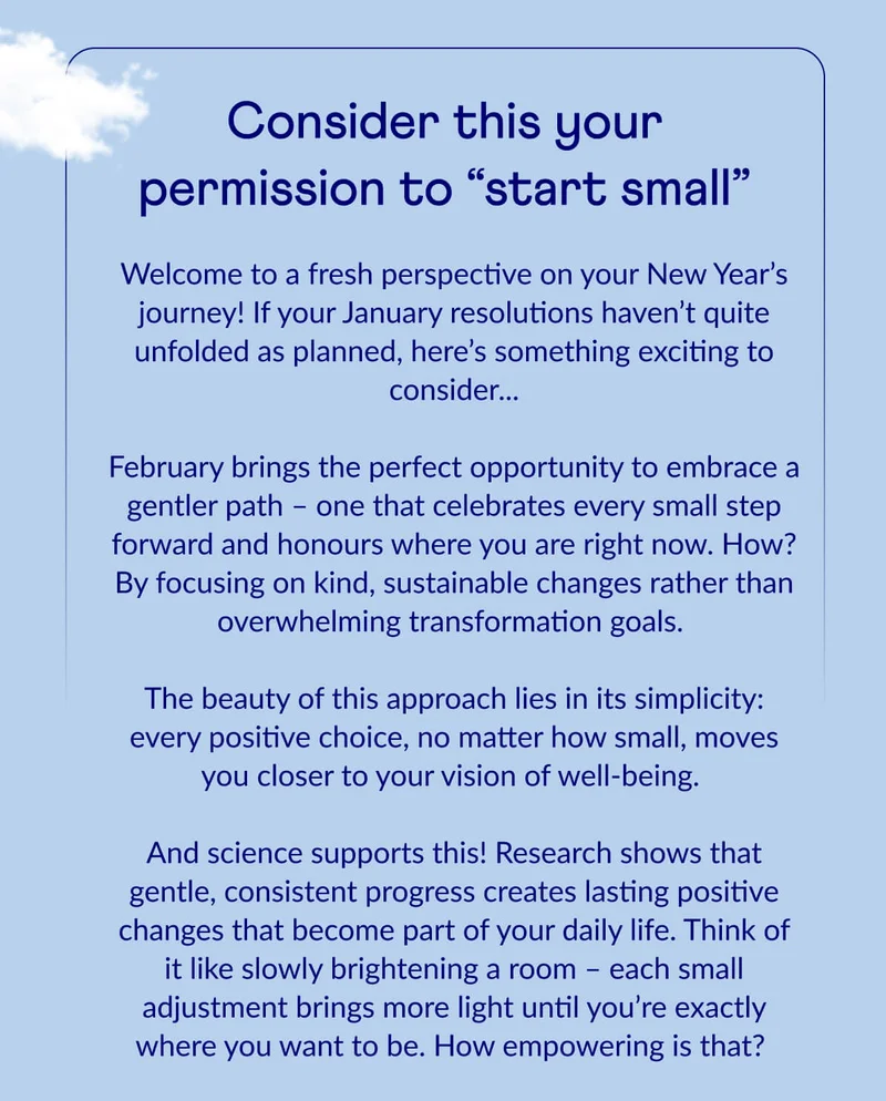 Consider this your permission to “start small”