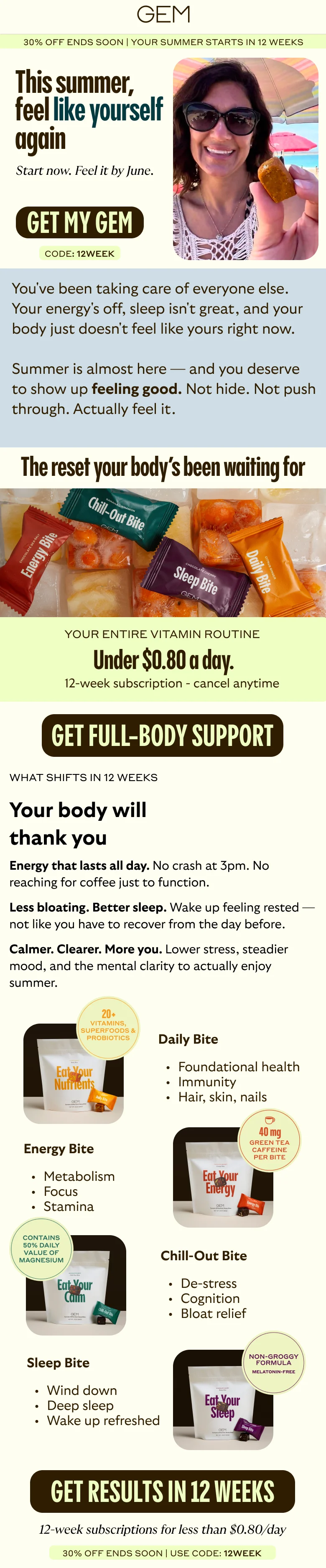 12 Weeks until Summer, upgrade your routine now