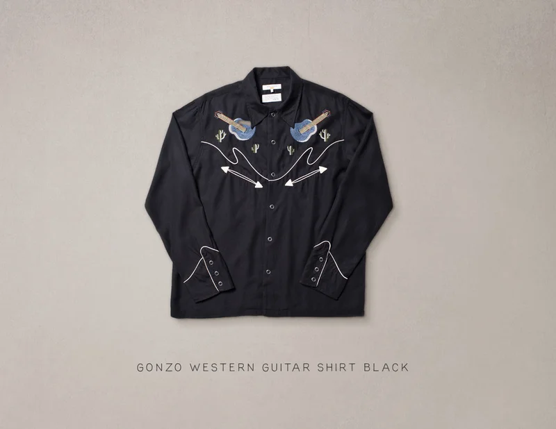 Gonzo Western Guitar Shirt Black