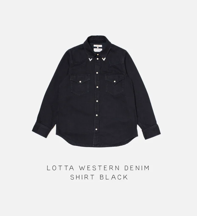 Lotta Western Denim Shirt Black
