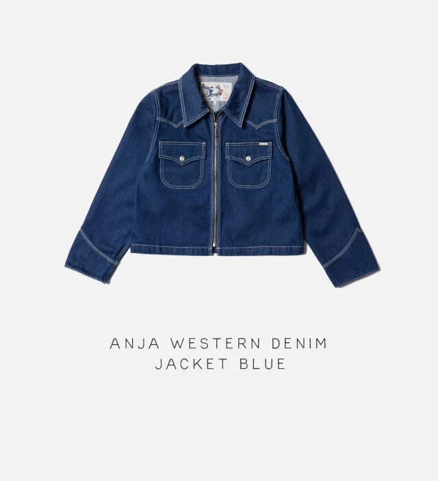 Anja Western Denim Jacket Blue
