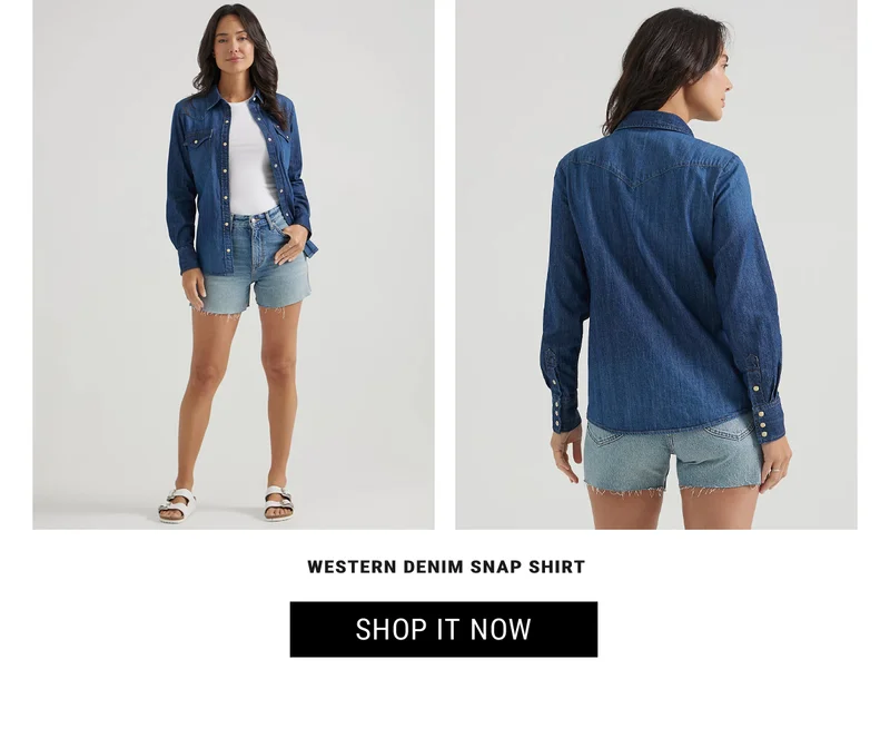 Western Denim Snap Shirt. Shop it Now