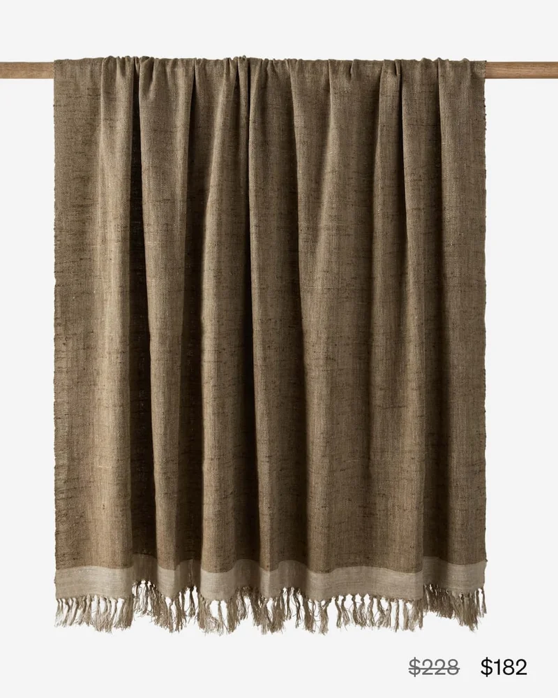Shop Laba Linen Silk Throw