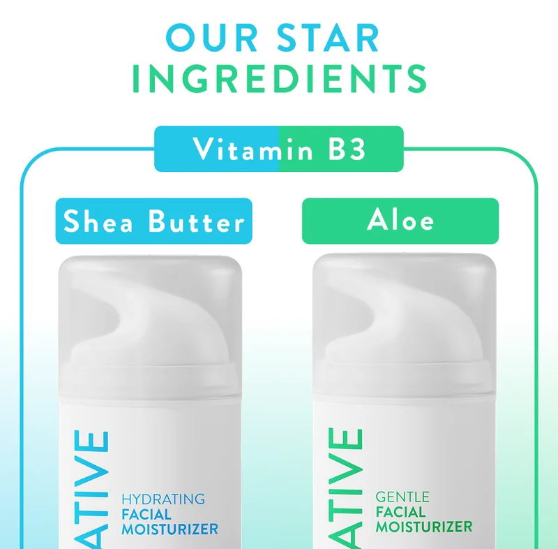 Our star Ingredients. Vitamin B3. Shea Butter. Aloe