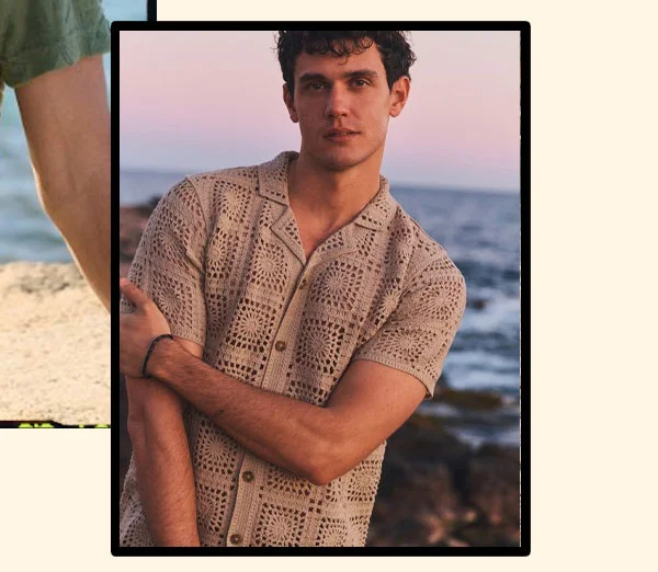 Callum Crochet Button Down
