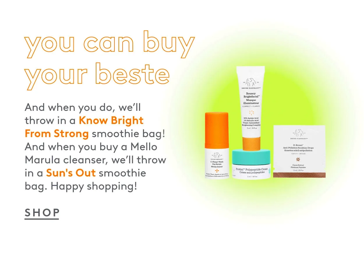 Free smoothie bag when you order  Beste No. 9 or Mello Marula! Buy both and get both!
