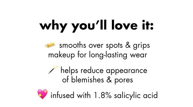 helps reduce the appearance of blemishes and pores helps reduce the appearance of blemishes and pores