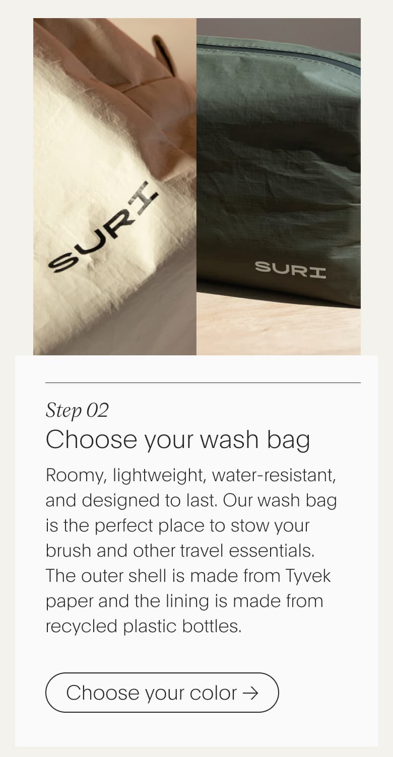 Choose your washbag