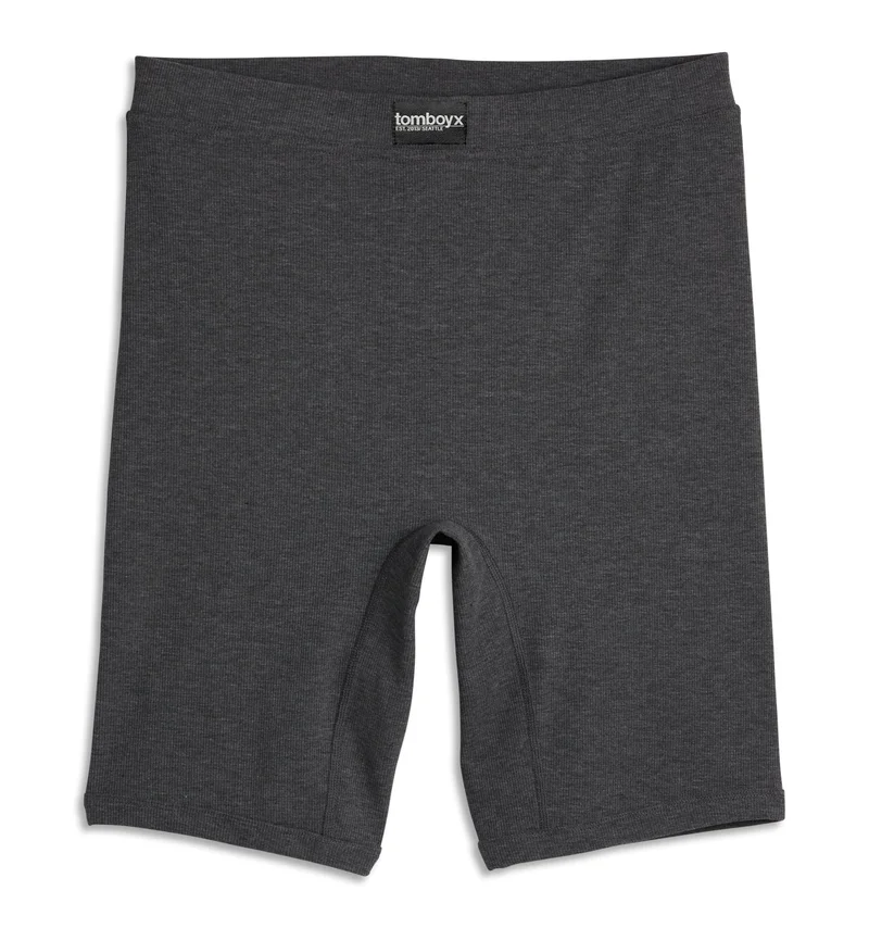 Image of Bamboo Rib 9" Boxer Briefs - Heather Gray