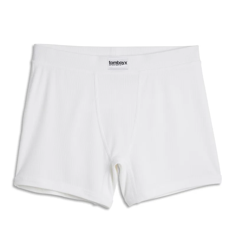 Image of Bamboo Rib 4.5" Trunks - Bright White