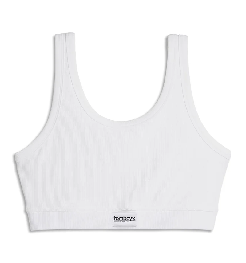 Image of Bamboo Rib Essentials Soft Bra - Bright White